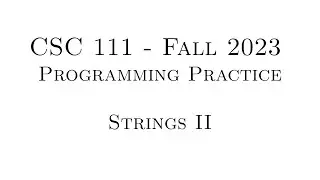 C Programming Practice (Fall 2023) - 8.02 - Strings II