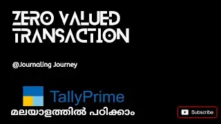 How to Record Zero valued Transactions in Tally Prime