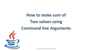 How to make sum of two values using command line arguments in java || Sum using CMD in java [HINDI]