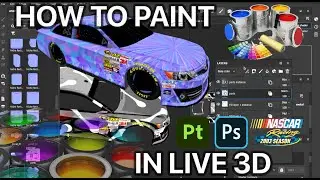 How to Paint NR2003 Cars in 3D Live View Using Adobe Substance 3D Painter Photoshop Tutorial