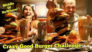 Middle Of NoWhere Burger Challenge | ManvFood | Molly Schuyler | Hunters