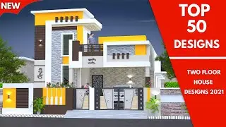 Latest 50 Two Floor House Front Elevation Designs 2021 in India | Double Floor House Designs