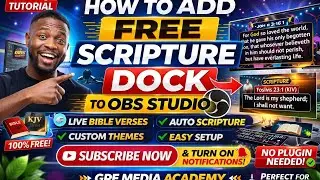Church Media Tutorial: Add Free Scripture Dock to OBS Studio Easily