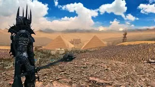 4,000,000 MIDDLE-EARTH ARMY ATTACK THE PYRAMIDS RULED BY SAURON - WARHAMMER 40K - UEBS 2