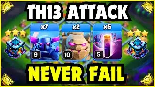 Destroy Any Th13 Base Under 2 Min !! Most Powerful Th13 Attack Strategy 2024 Clash Of Clans