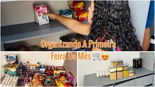 ORGANIZANDO A COMPRA DO MÊS | potes Herméticos, Porta Tempero| Fiz Um Almoço Gostoso😋😍