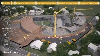 4D BIM construction animation:  Revit model