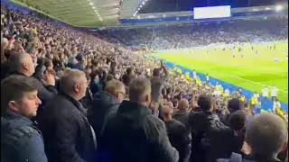 Everton Away fans doing what they are best known for. LEI 2-2 EVE
