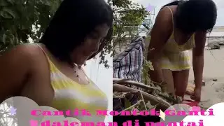 Cantik montok ganti daleman di pinggir pantai || Asli Uting nampak