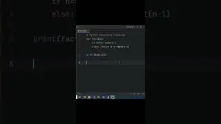 Recursive Function in Python #python #pythonprogramming #pythontutorial #python3#viralshorts