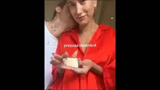 Justin giving Hailey Bieber princess treatment