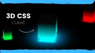 3D CSS Glowing Cube animation | Tutorial