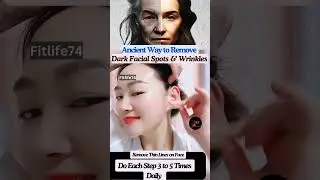 Ancient Way to Remove Dark Facial Spots & Wrinkles #yoga #fit  #korean #wrinkles #antiaging #shorts