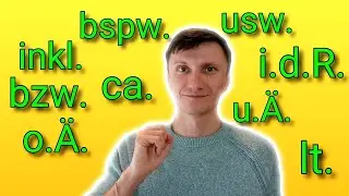 ABKÜRZUNGEN: bspw, usw, i.d.R., etc, ca, lt, inkl, bzw, o.Ä