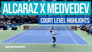 Carlos Alcaraz v. Daniil Medvedev | 2023 Court Level Practice Match | 4K