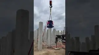 Срезка свай на автокране( Вертикальный сваескусыватель CASTOR)