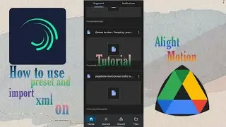 how to use preset and import xml on alight motion tutorial