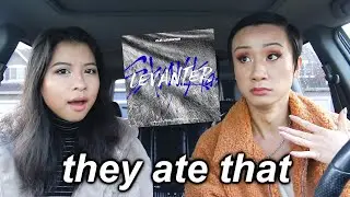 reacting to stray kids levanter in the car