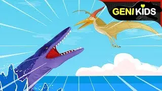 프테라노돈! 이빨은 없지만 물고기를 잡아먹는 익룡 ★지니키즈 공룡백과