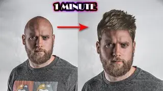 Photoshop Tutorial | 1 Minute change hairstyle in photoshop