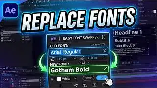 Replace fonts After Effects automatically
