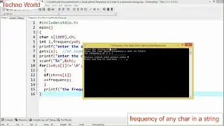 Frequency of any Character in string | C Language | Beginners' code