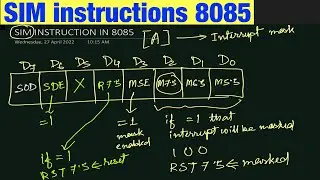 Set Interrupt Mask Instruction In 8085 | SIM Instruction In 8085 Microprocessor