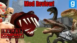 🔴Gmod Mod Reviews LETHAL COMPANY and Jurassic World Dinosaur NPCS!