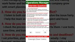 Top 5 Operations Manager Interview Questions and Answers to Ace Your Dream Job