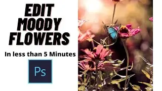 Aesthetic Flowers Editing Tutorial - Photoshop Color Grading for Flower Photography