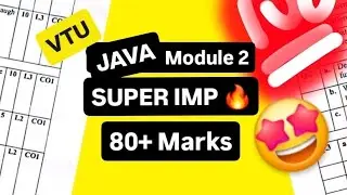OOPS with JAVA MODULE 2 SUPER IMPORTANT💯🤩| BCS306A MODEL PAPER SOLUTIONS + PASSING PACKAGE 