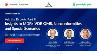 Ask the Experts Part II-QMS for MDR/IVDR and nonconformities, special scenarios