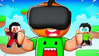 Playing Roblox with VR Goggles 24 Hours a Day! 👓