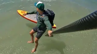 Downwind foil surf