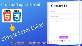 How to make a contact us form in html