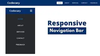 Responsive Navigation Menu Bar Using HTML & CSS | CSS Responsive Navbar