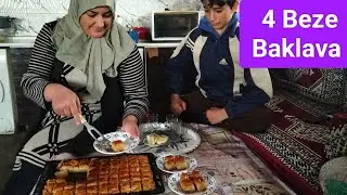 We made the baklava with 4 dough balls, crispy and crunchy.