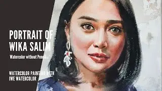 Watercolor without Pencil | Portrait of Wika Salim