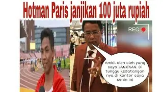 VIRAL HOTMAN PARIS JANJIKAN HADIAH 100 JUTA Kepada ZOHRI Juara Lari Dunia