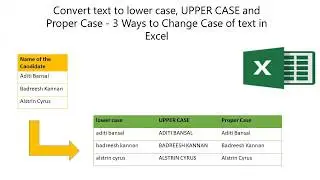 Convert text to lower case, UPPER CASE and Proper Case : 3 Ways to Change Case of text in
