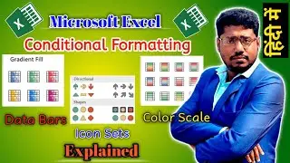 Conditional formatting in Excel || Data Bars, Color Scale, Icon Sets || MS Excel Hindi Tutorial