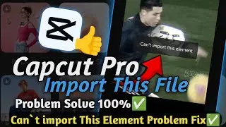 Capcut Can t Import this Element | Capcut Can't Import This Element | Capcut Import File Problem ✅