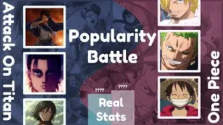 One Piece VS Attack On Titan - BackGround Battle of Top 50 Popular Characters.