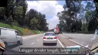 Driver lori lawan arus..! Pemandu lain risau kemalangan..!