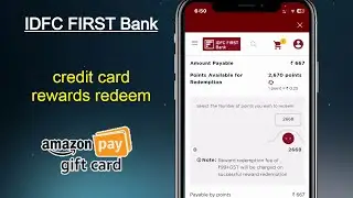 Idfc Bank Credit Card Rewards Points Redeem into Amazon cash balance