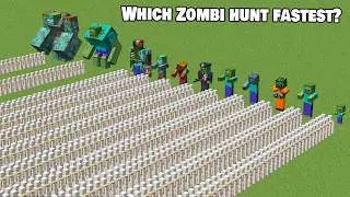 Which Zombi Mob Will Hunt Fastest? Which Bosses hunt fastest???