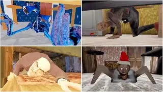 V+ Underbed Jumpscares #4 | Granny vs Gransiren vs Dr. Crow vs Grandpa