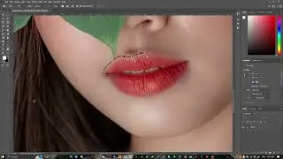 How to select a curved with the pen tool in Photoshop