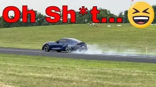 Traction Control OFF with GR Supra on Airport Runway