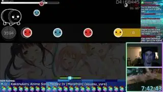 osu! Taiko - M.Iz - Kakenukeru Anime Song Medley IV [Marathon] + HR